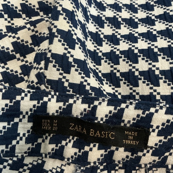 ZARA Preowned πBasicπ Checkered Ankle Trousers - SZ M - Picture 10 of 13